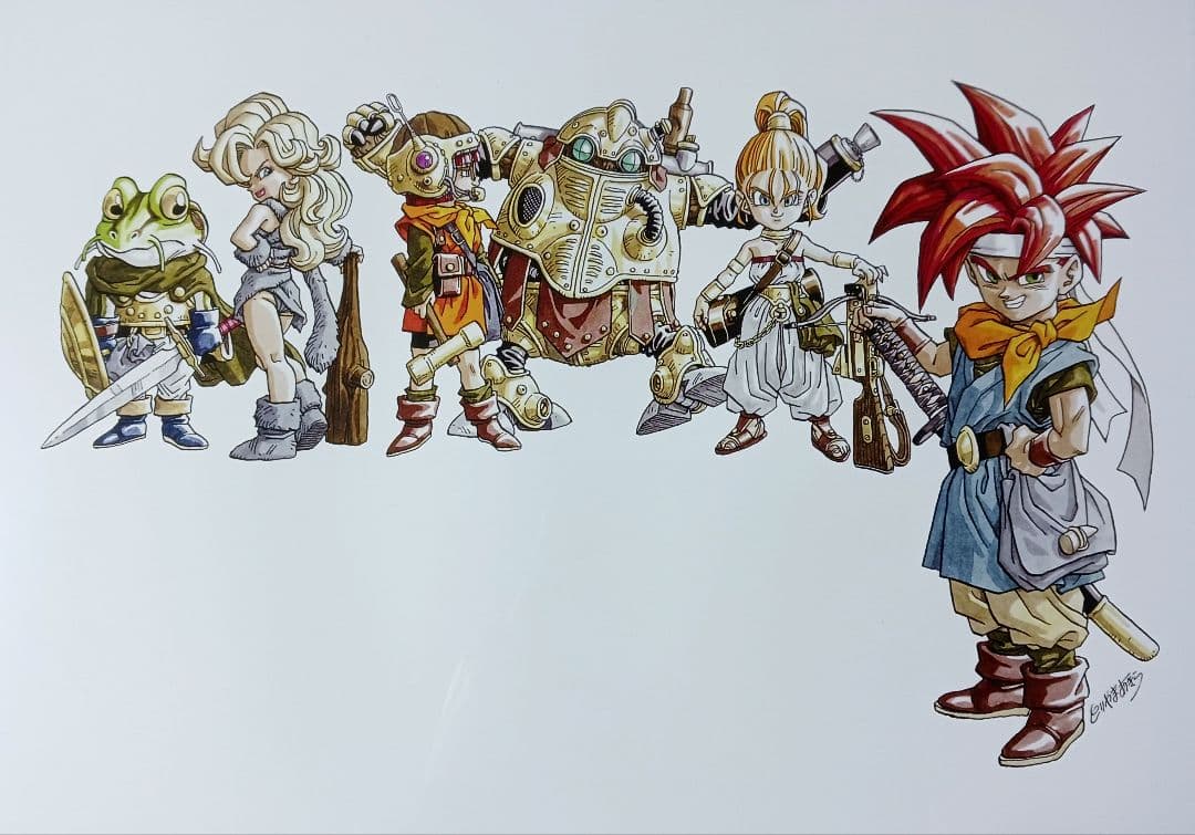 クロノトリガー　メインビジュアル　鳥山明　イラストフレーム付き
