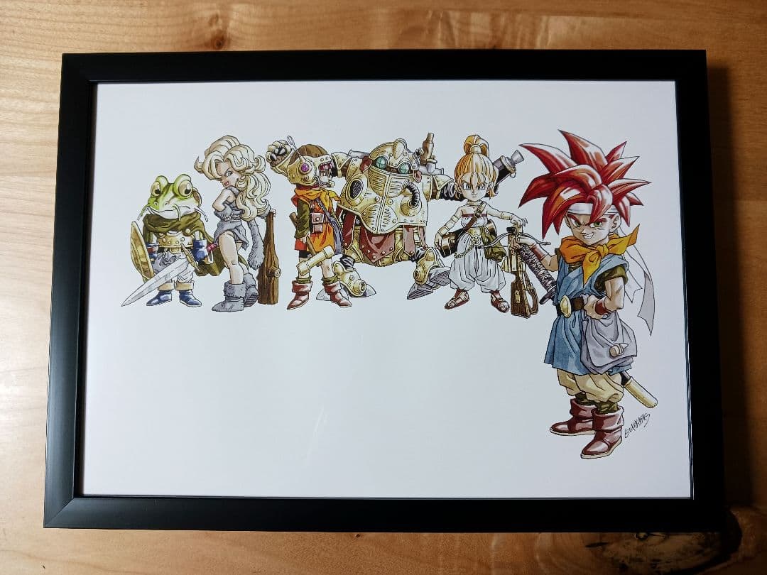 クロノトリガー　メインビジュアル　鳥山明　イラストフレーム付き