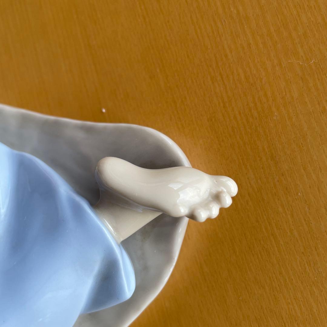 極美品　LLADRO リヤドロ　座っている少女子犬付き　　キズなし破損なし