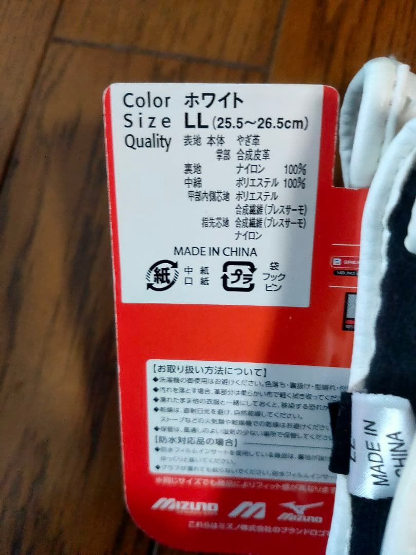 新品未使用 ミズノゴアテックス ブレスサーモ LL スキーグローブ