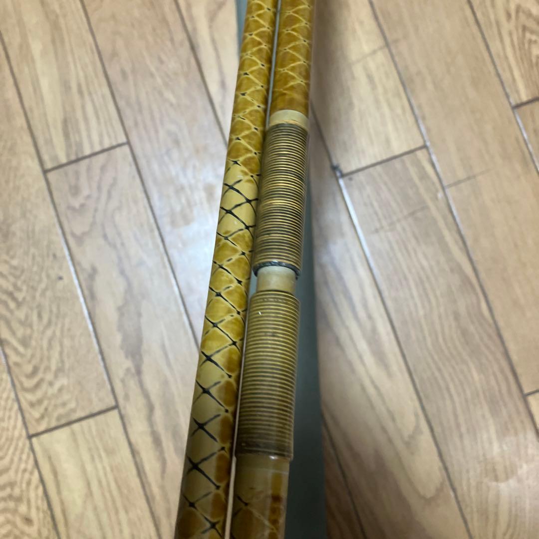 希少　シマノ 朱紋峰 飛ぬけ 竿掛 二本物 2本物 ヘラ竿 へら竿 ヘラブナ竿