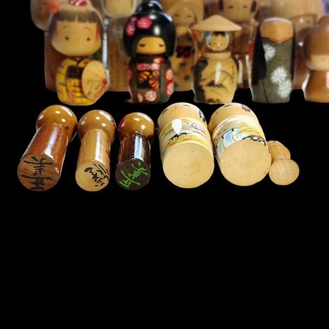 【日本伝統】こけし 小中サイズ 5.5～19.5cm おまとめ【25体セット】