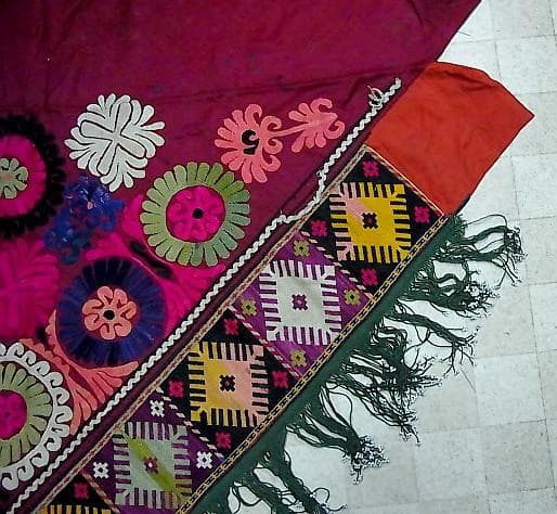 ★T0107★ラカイ (38)　アンティーク　刺繍布　 アフガニスタン　遊牧民族