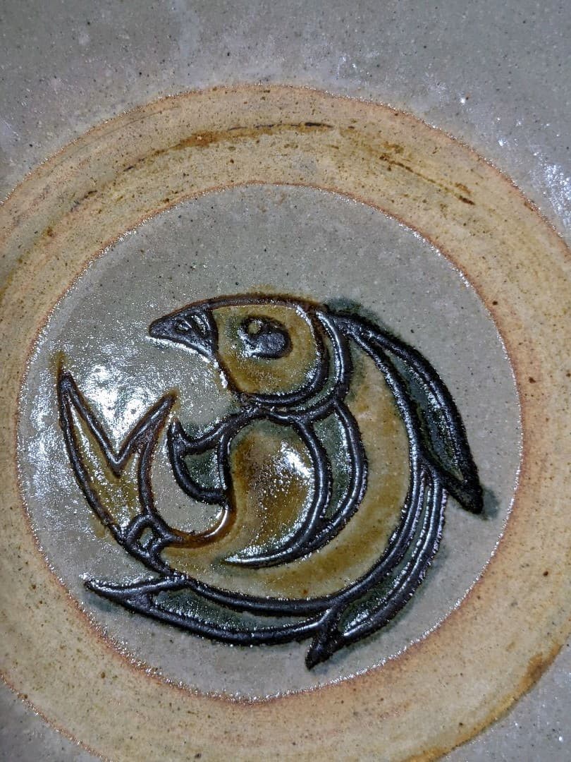 ⭐民藝 用の美！希少 昭和時代初期 琉球 沖縄 壺屋焼 魚紋皿 人間国宝 骨董品