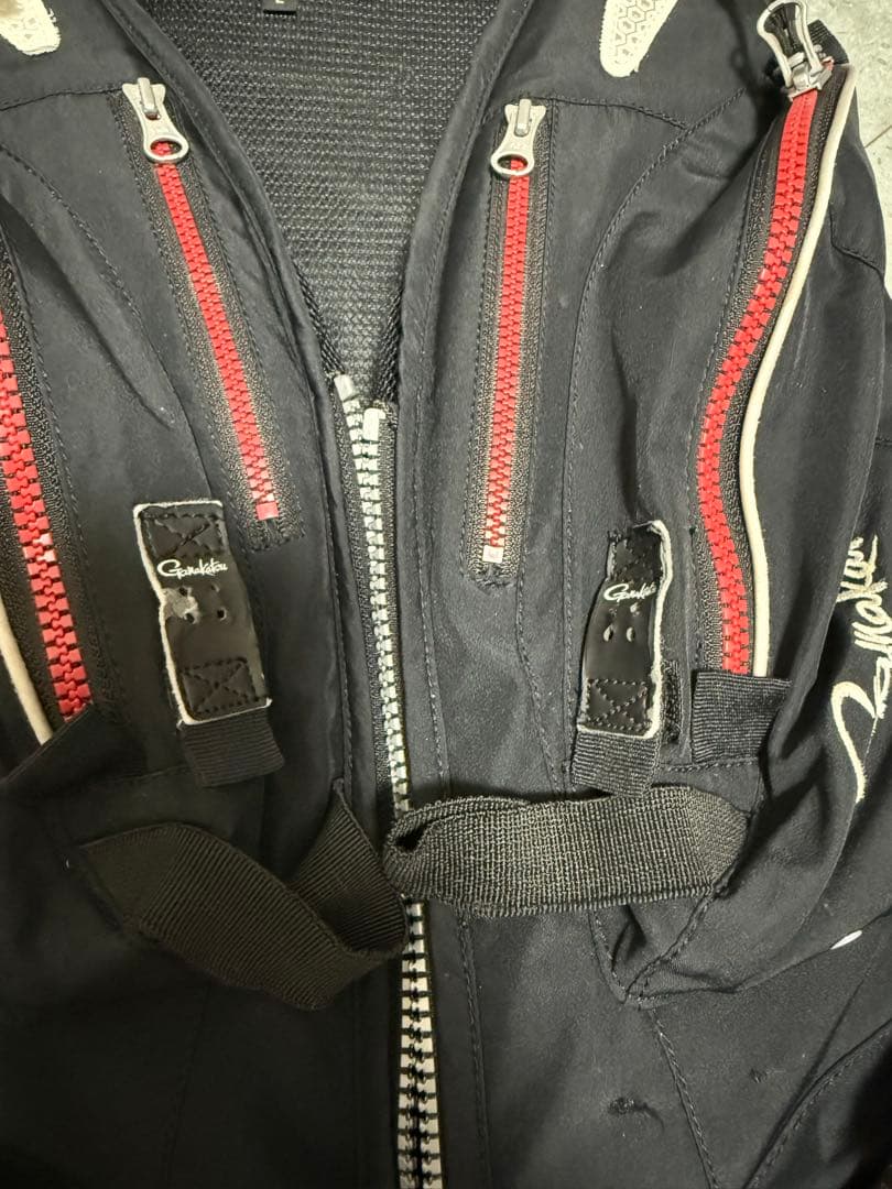 がまかつ　ライフジャケット Lサイズ　Windstopper ブラック×シルバー