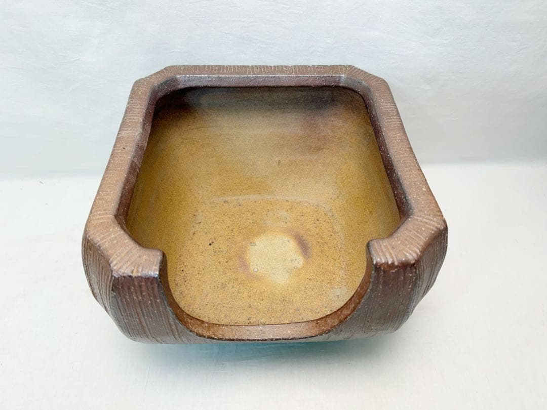 ほぼ未使用 茶道具 高橋乐斎作 四方風炉 信楽焼 タキイ電熱器 敷板 底瓦 共箱