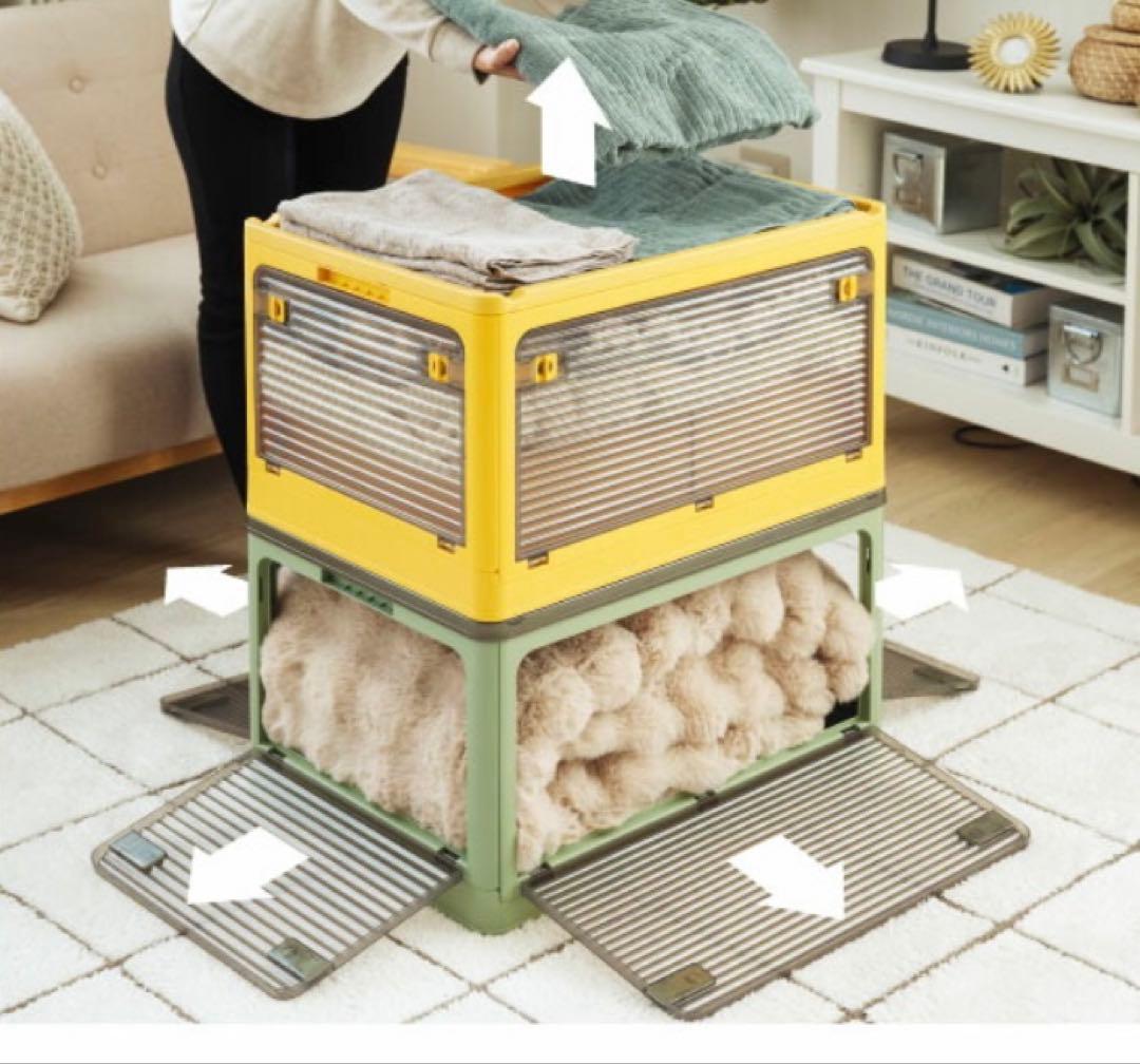 【6個セット】新品 未使用 5面開閉 収納ケース Sサイズ ホワイト 折りたたみ