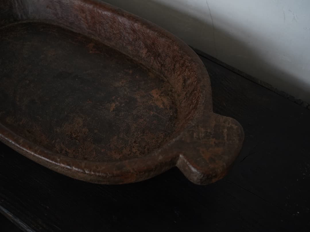 くり抜き鉢 北タイ19-20世紀 / アンティーク 木鉢 木彫り 古民芸 民藝