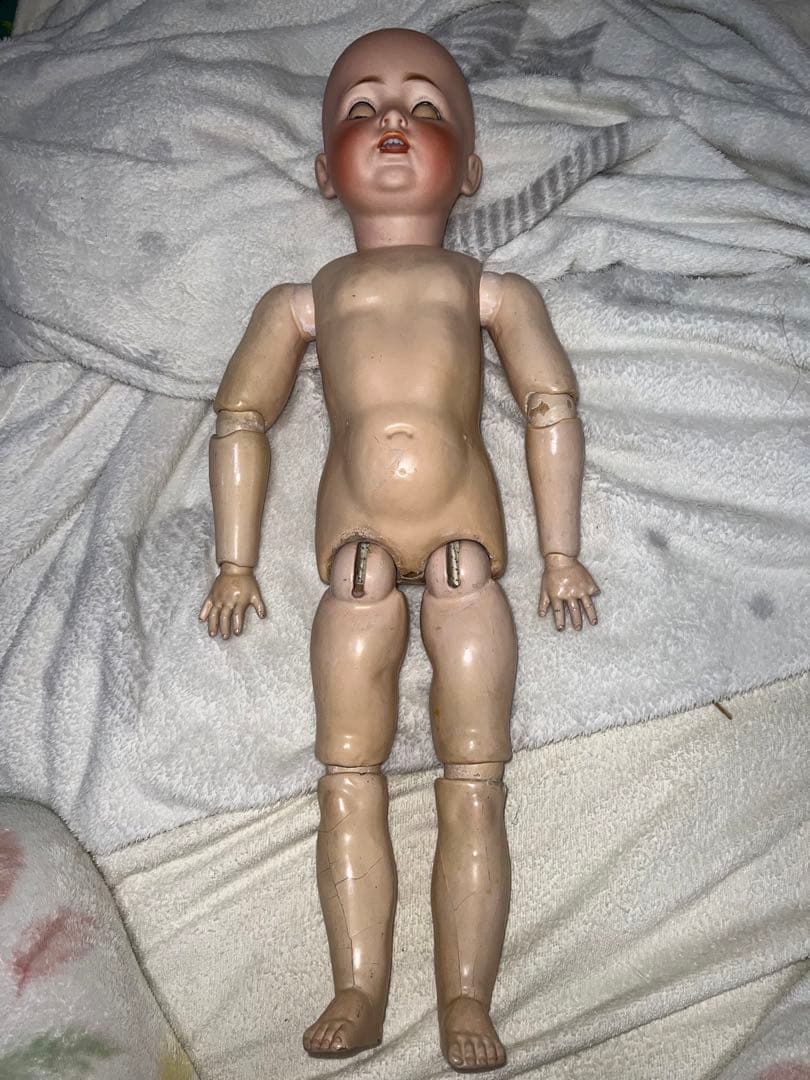 アンティークドール　ケストナー260ビスクドール　本物　女の子着せ替え美術芸術