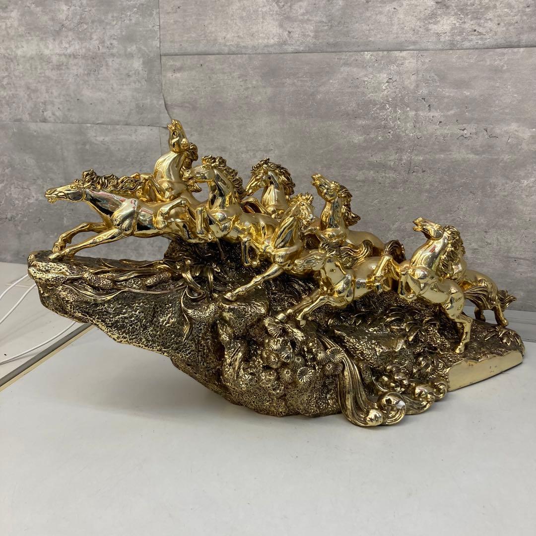 金色 九頭馬 豪華 躍動感 躍動的 置物 ゴールド 装飾品 開運 縁起物 置物