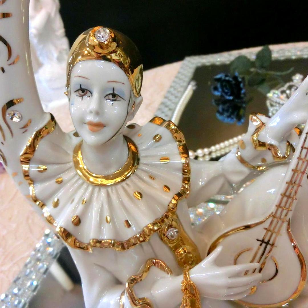 sabadin-vittorio　イタリア製　高級セラミック　ピエロオブジェ