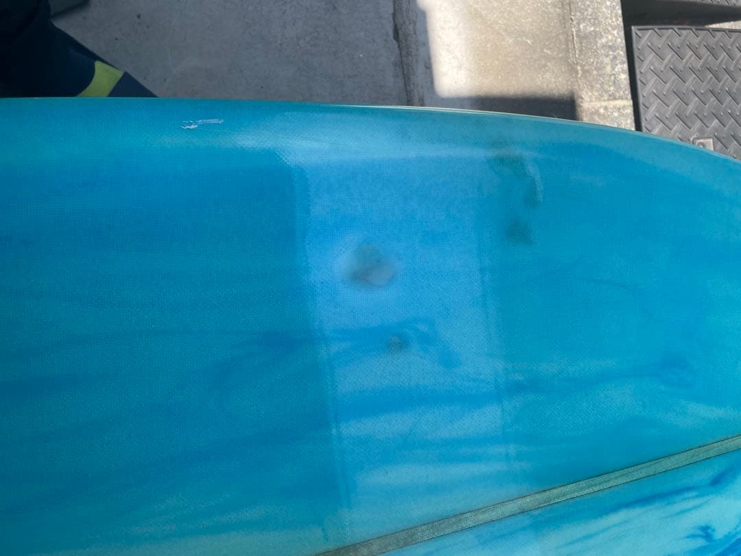 ロングボード 9'6\" 青ハードケース、フィン&リーシュコード付き　引き取り限定