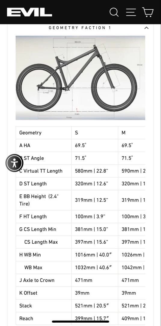 EVIL BIKES THE FACTION フレーム