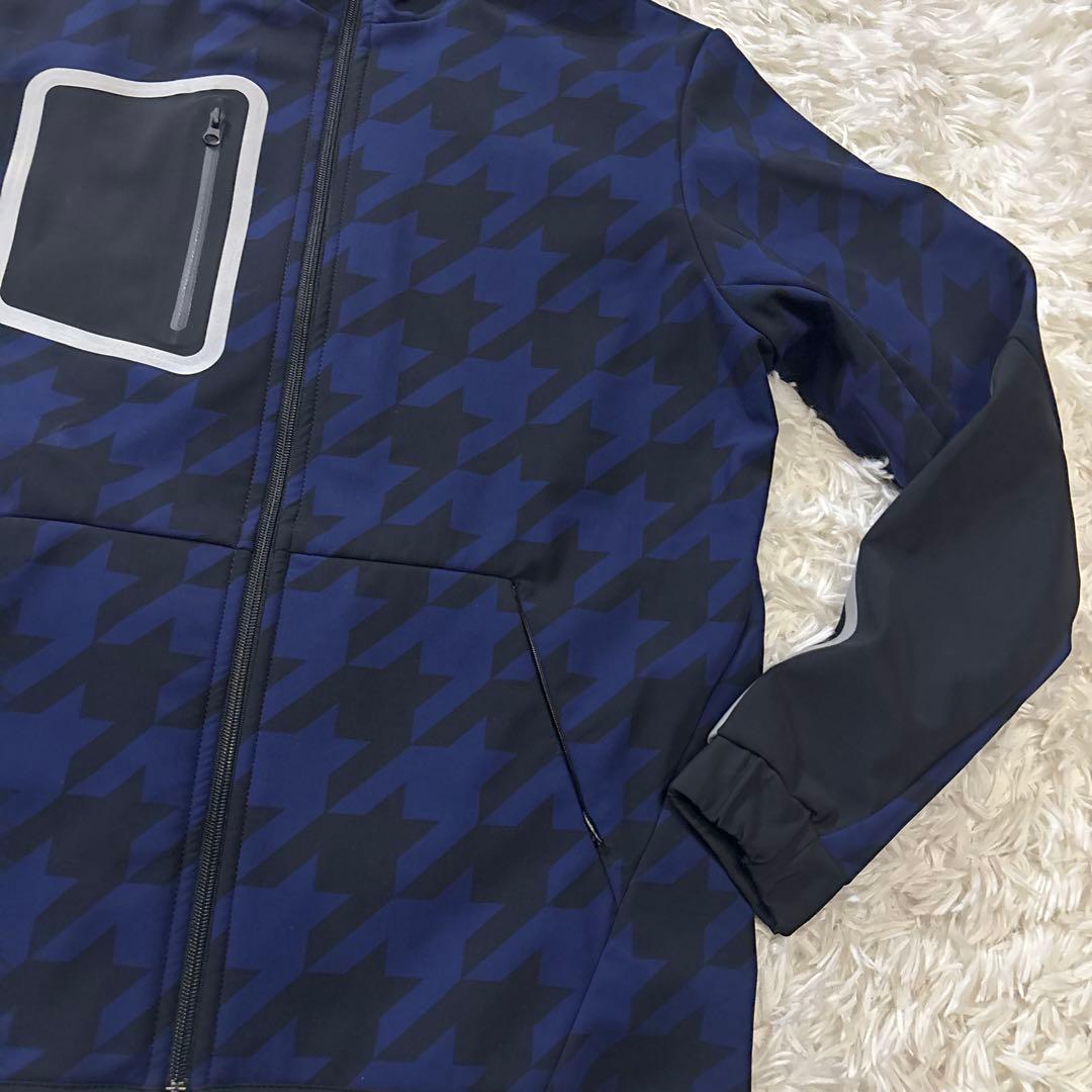 極美品　ハイドロゲン　ネイビー ブラック ハウンドトゥース ジャケット