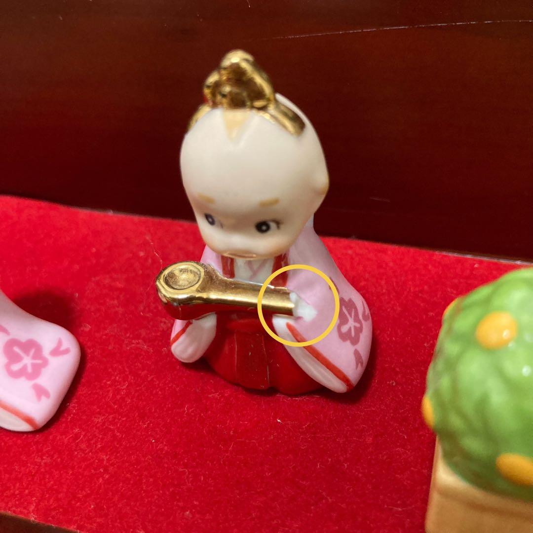 キューピー　ひな人形3段セット 陶器製