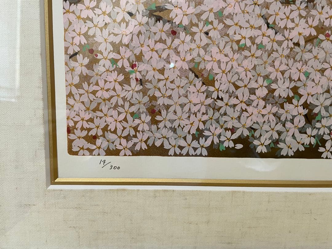 ☆絵画/版画☆◇即購入可能◇ セリグラフ　東京藝術大学教授　中島千波　不二櫻日和