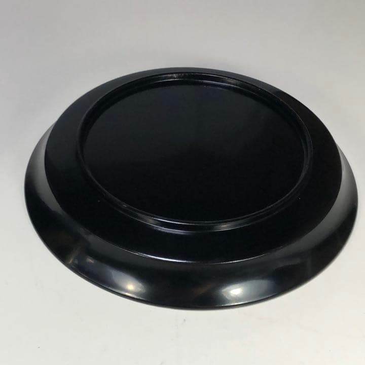 木製漆器沈金松双鶴皿付き盃洗