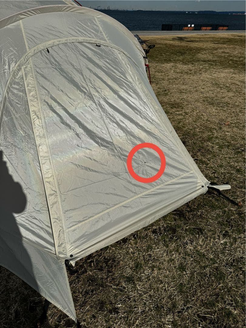 【値下げ】peak ドックドームpro6 アイボリー グランドシート付き