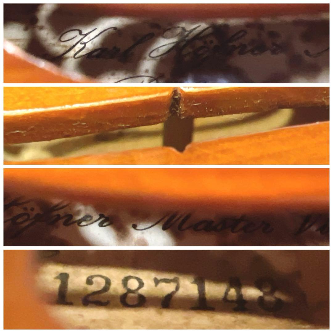 美品 KARLHOFNER 1996年 1/4 ヘフナー虎杢 GEWA KH11