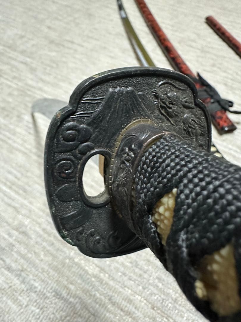 模造刀 赤黒鞘 二本セット