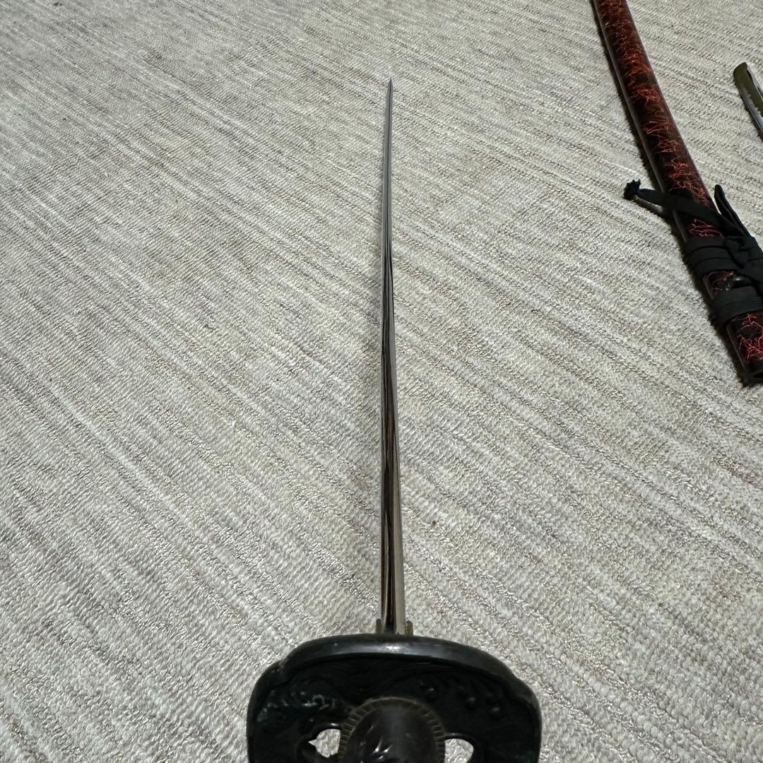 模造刀 赤黒鞘 二本セット