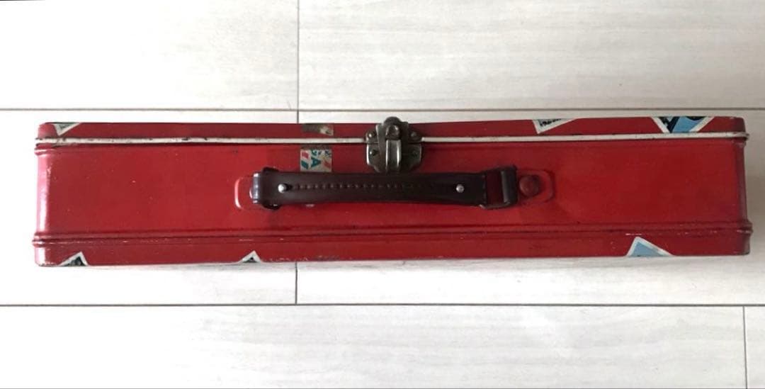 レア　昭和レトロ　スーツケース　トランク　TIN 森永お菓子缶　ヴィンテージ