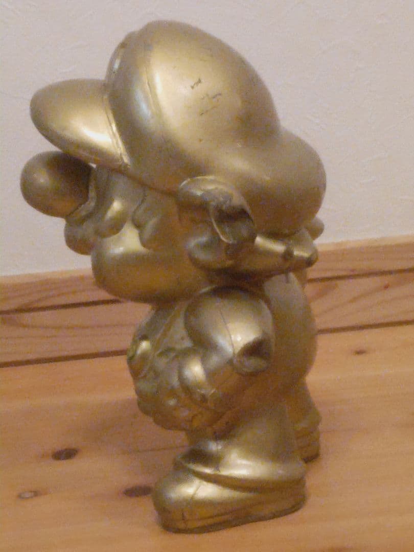 非売品 任天堂特約店 店頭ディスプレイ 金のマリオ像 ゴールドスーパーマリオ