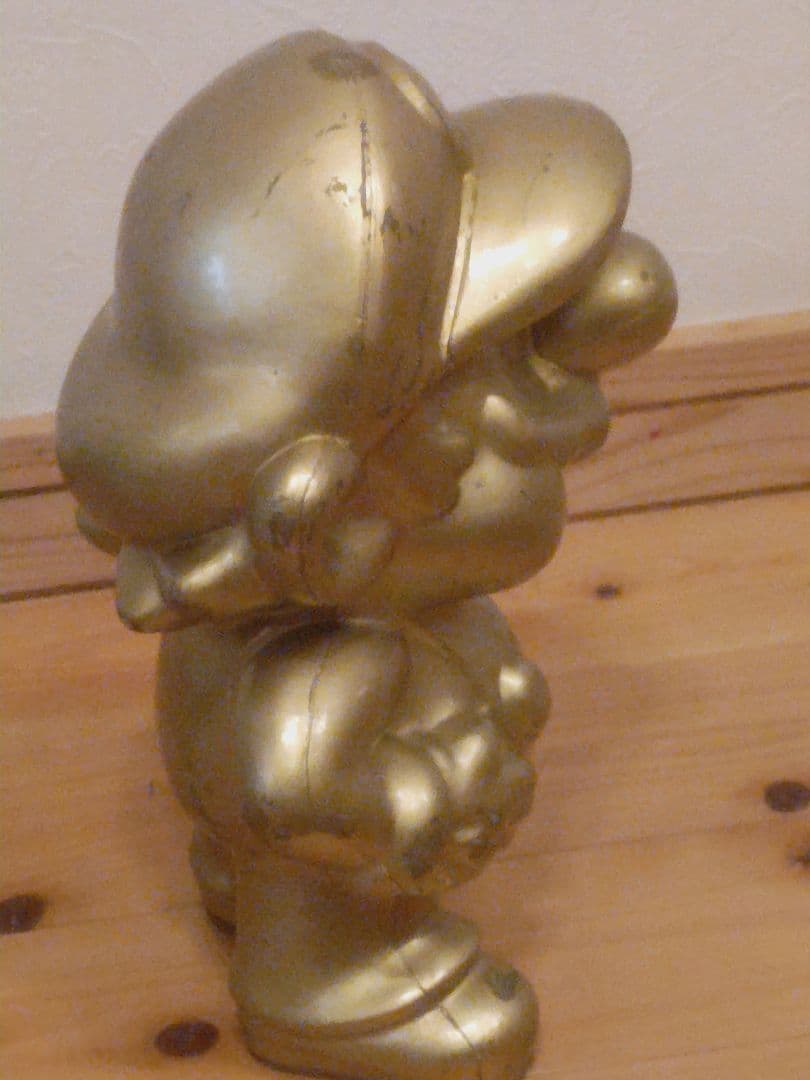 非売品 任天堂特約店 店頭ディスプレイ 金のマリオ像 ゴールドスーパーマリオ