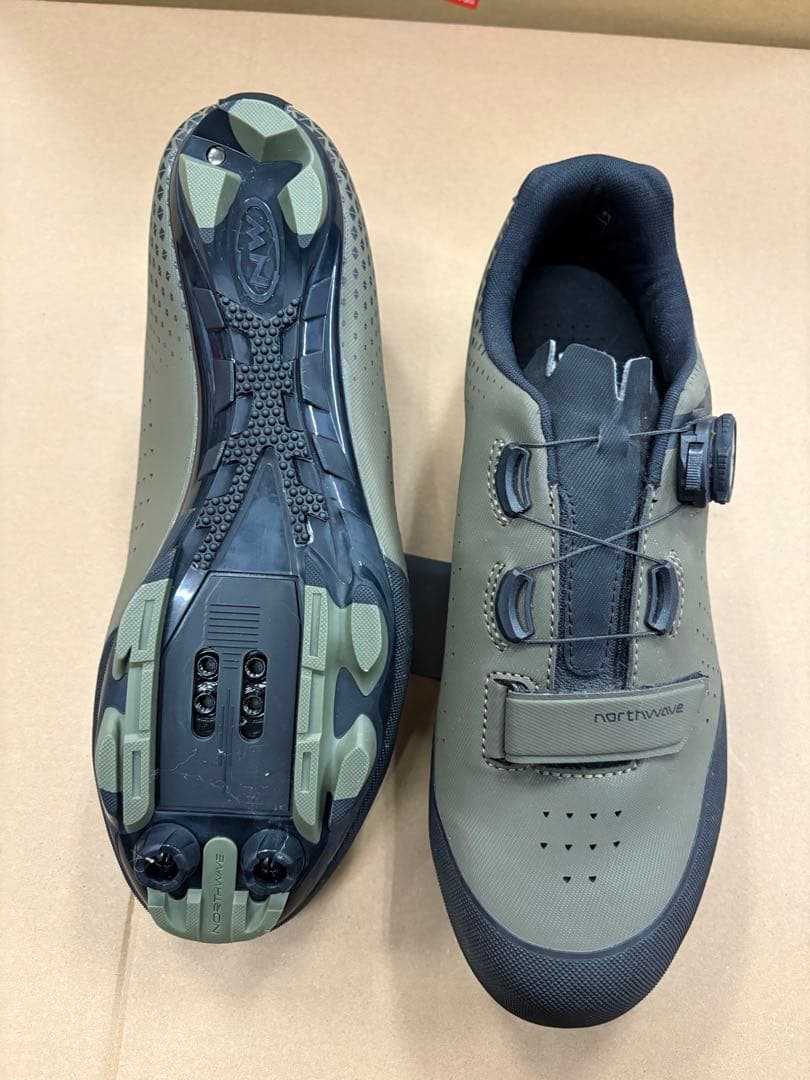 ノースウェーブ　オリジンプラスSPDシューズ オリーブグリーン