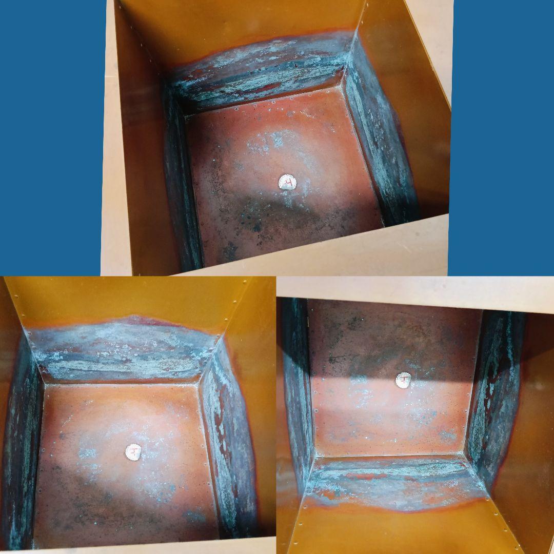 AN16 おとし 五徳 底瓦付 銅製おとし 紙箱入 高さ32cm 茶道具