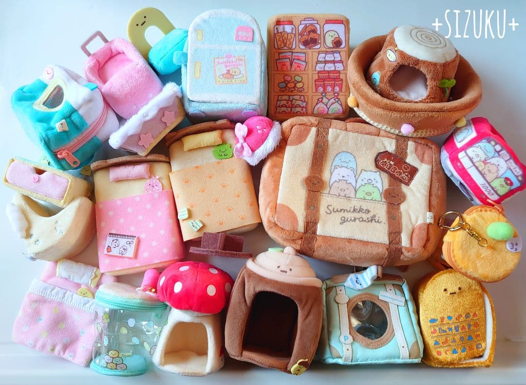 【豪華100点】すみっコぐらし ハウス 家具他 てのりぬいぐるみ まとめ売り