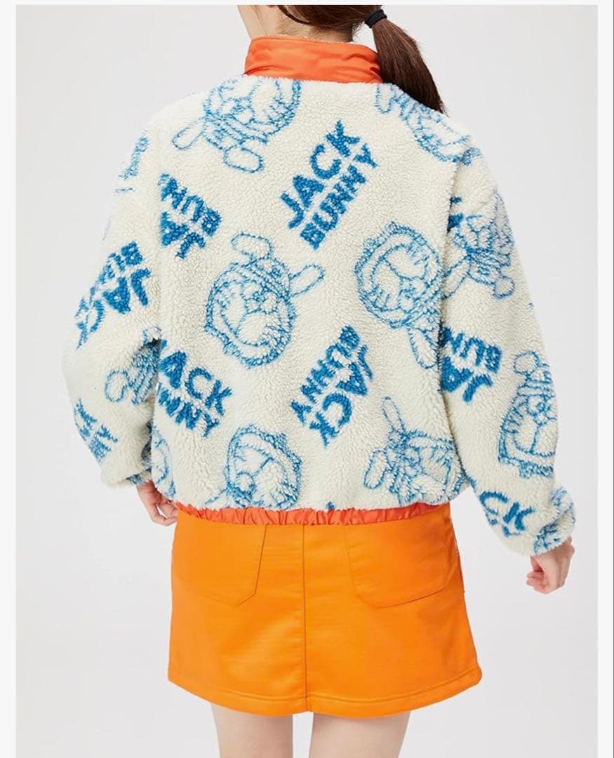 ジャックバニー ドラえもん ジャガード ボア フルジップ フリース スウェット