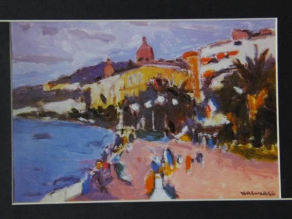 春日部 洋、ニース、高級希少画集画、版上サイン入 新品額付