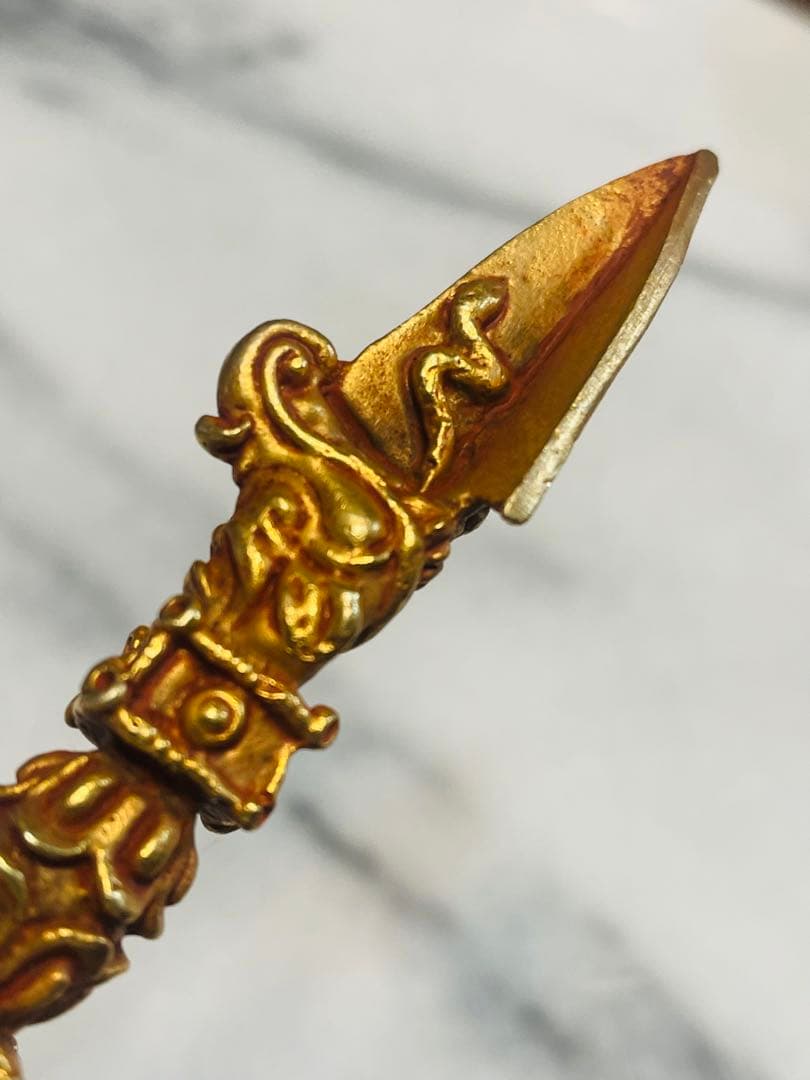 チベット密教 新品 プルパ　10㎝ 憤怒神　守護神　龍　655