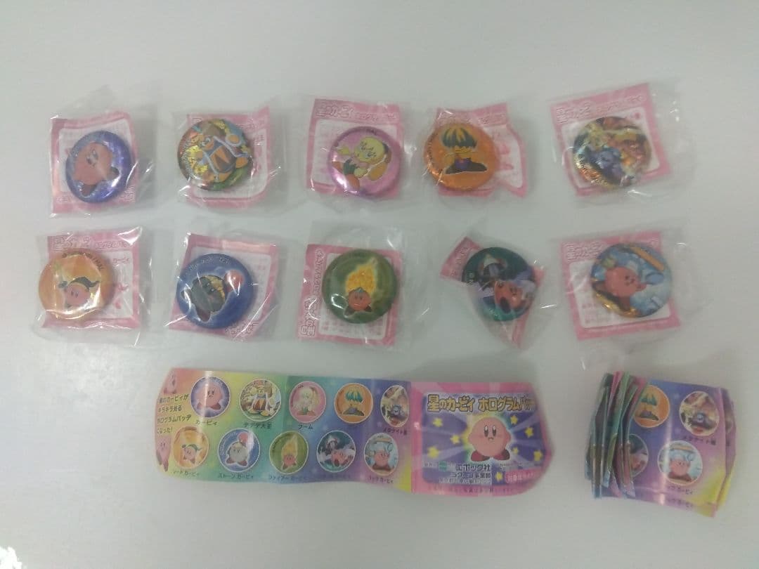 当時物　星のカービィ ホログラムバッヂ　全10種　コンプセット　未開封　アニメ版