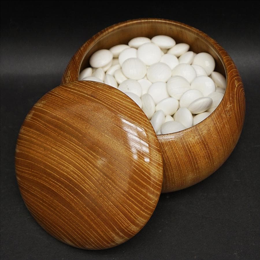 碁石 蛤 38号 那智黒 高級 囲碁 白石 黒石 碁笥付き 桐箱 特大碁石