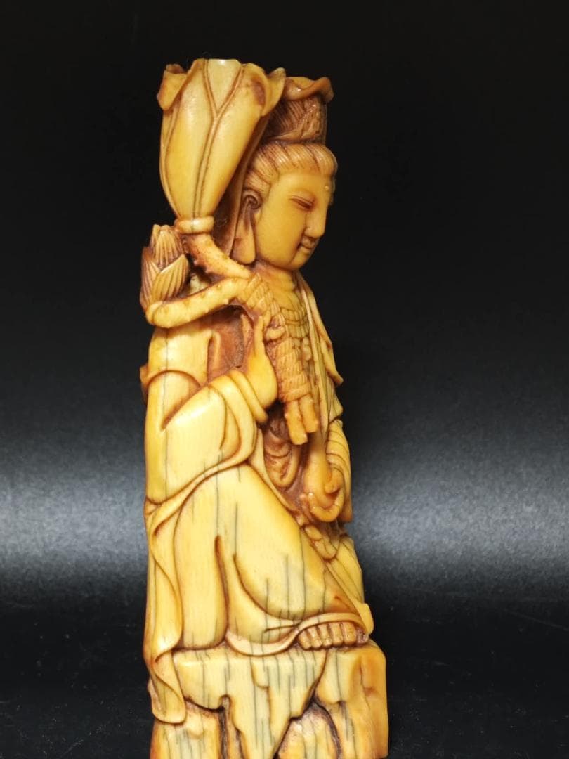 中国古美術　観音様　置物　唐物　仏教(F-36)