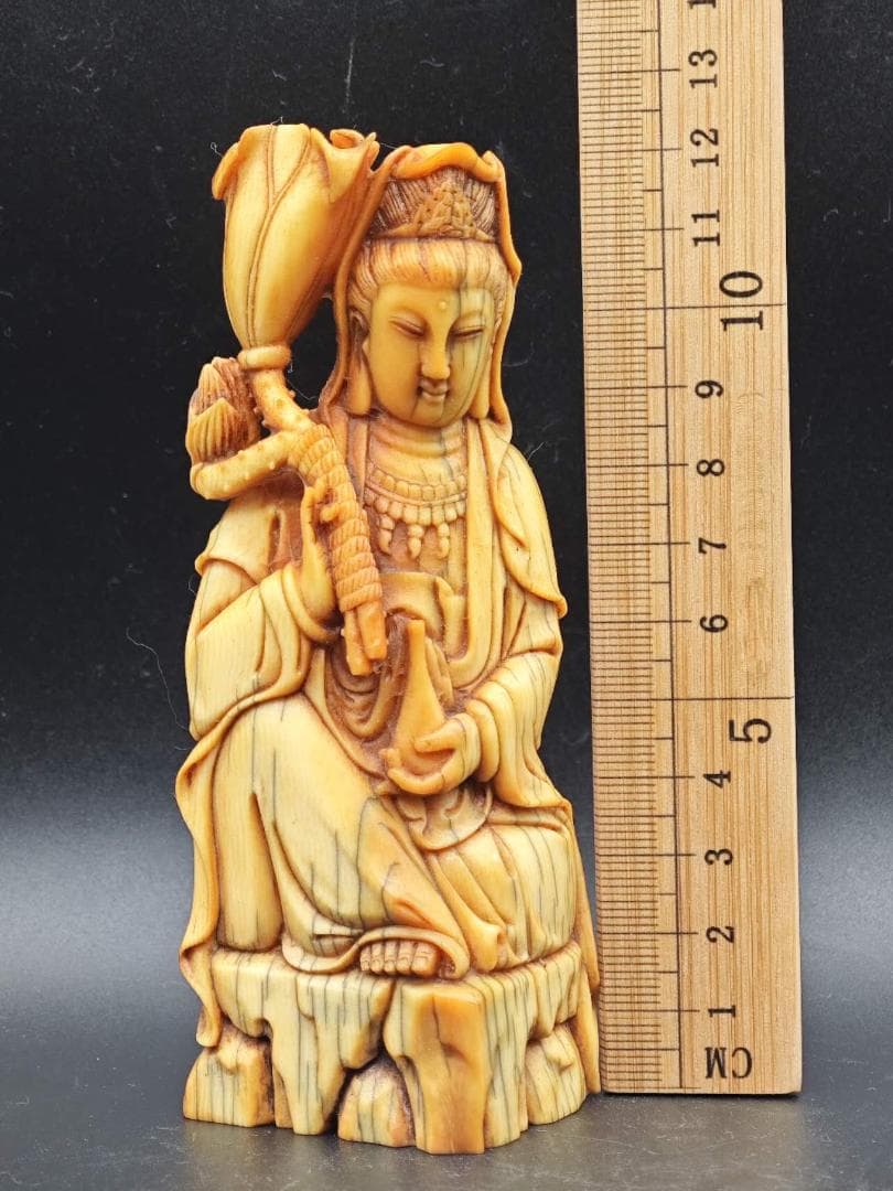 中国古美術　観音様　置物　唐物　仏教(F-36)