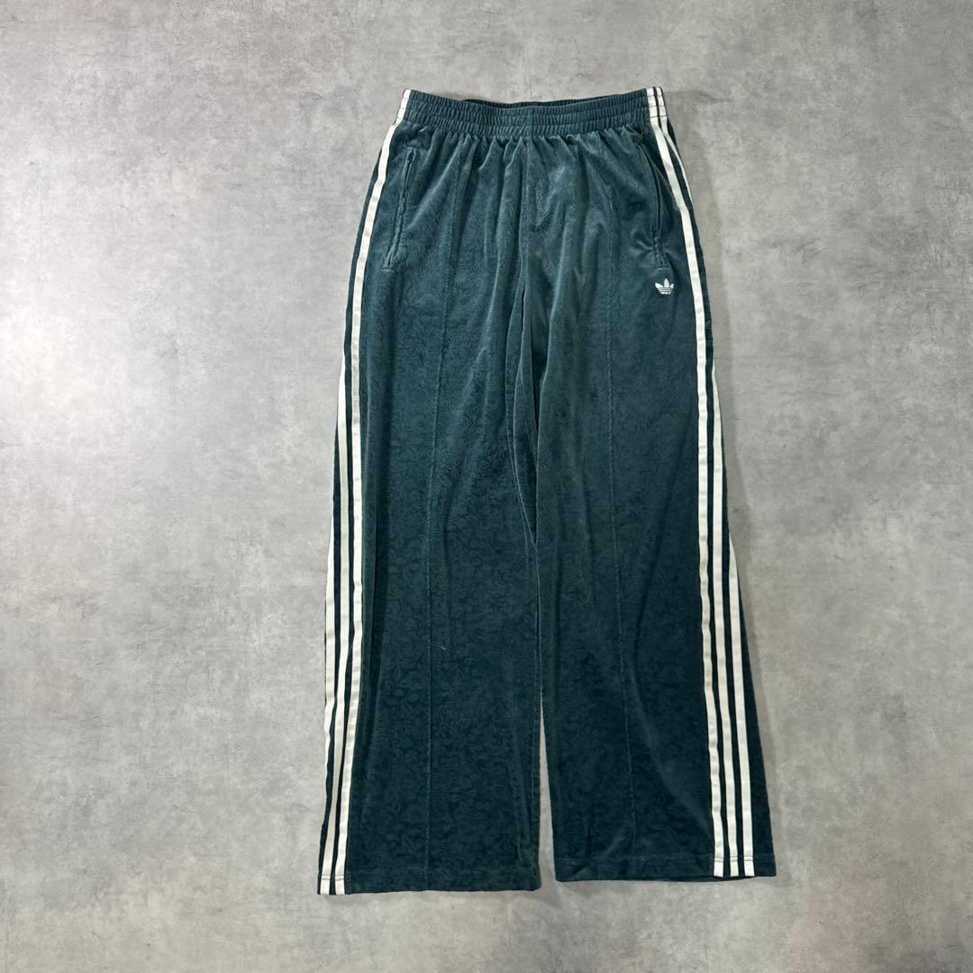 adidasトラックパンツ ベロア LIBERTY LONDON グリーン XL