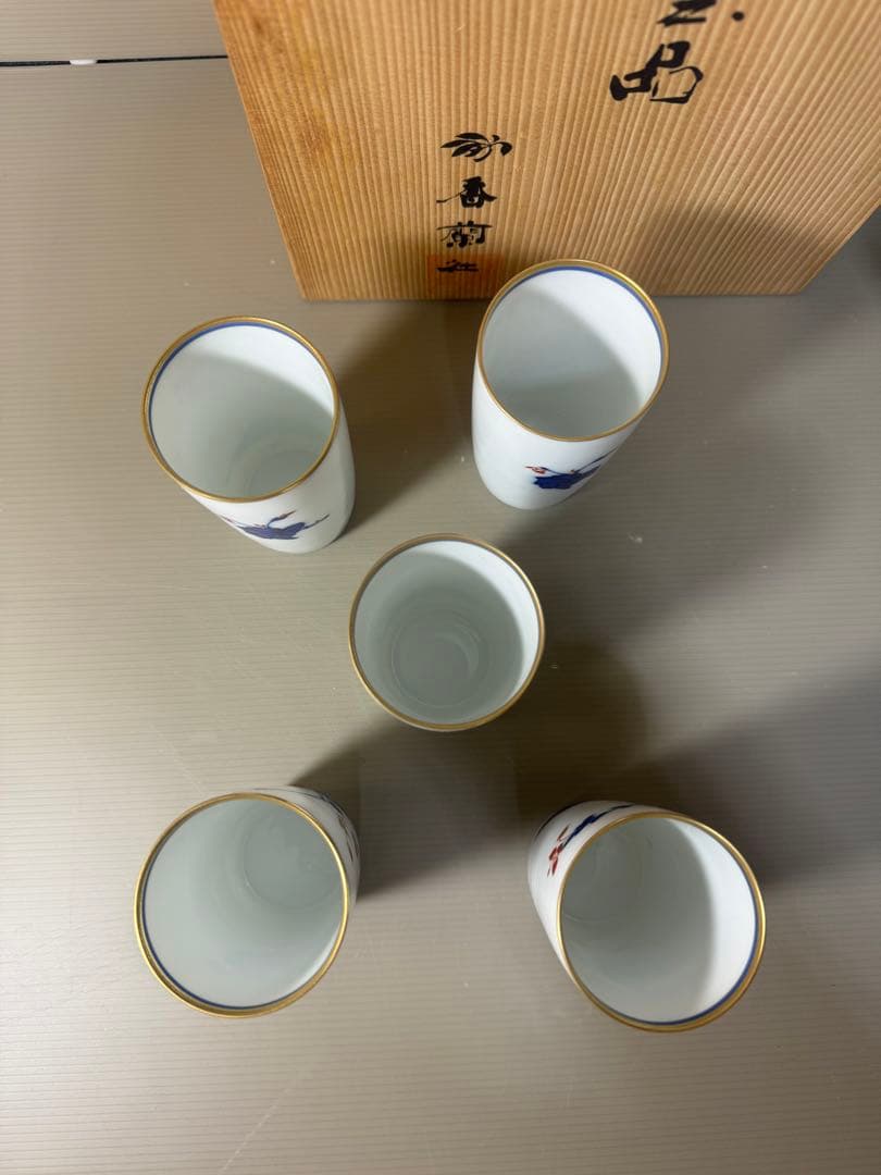 2370 香蘭社　オールド　1950年代　茶器セット　ティーポット1客　湯呑5客