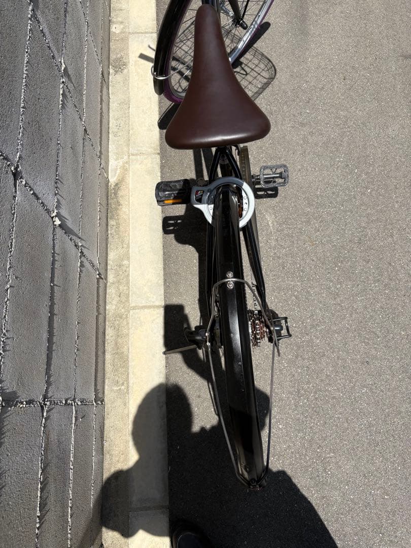 新品タイヤ&サドル　 クロスバイク　BK×purple