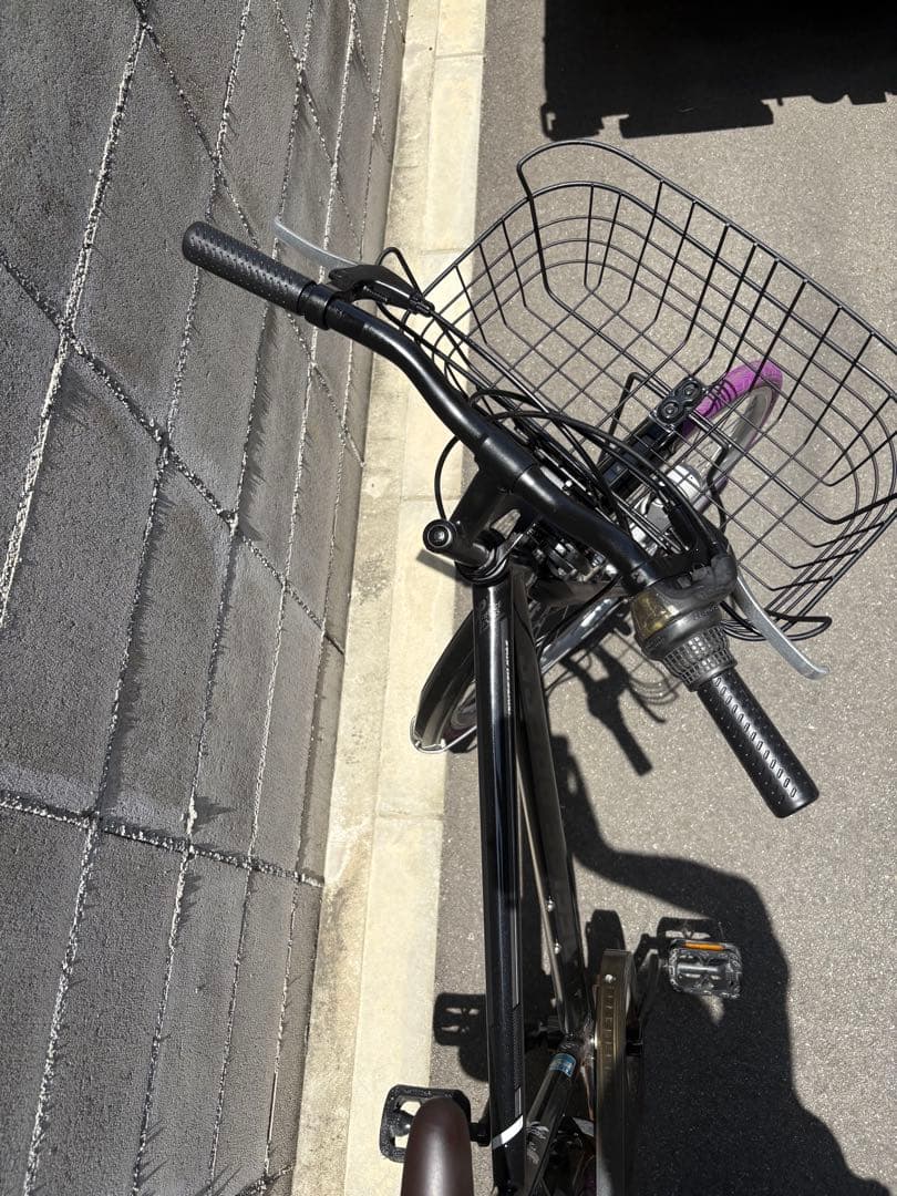 新品タイヤ&サドル　 クロスバイク　BK×purple