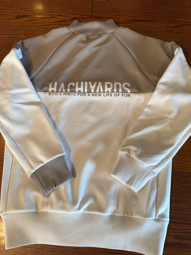 8YARDS ハチヤーズ ゴルフ トレーナー S グレージュ系 ロゴ入り 美品