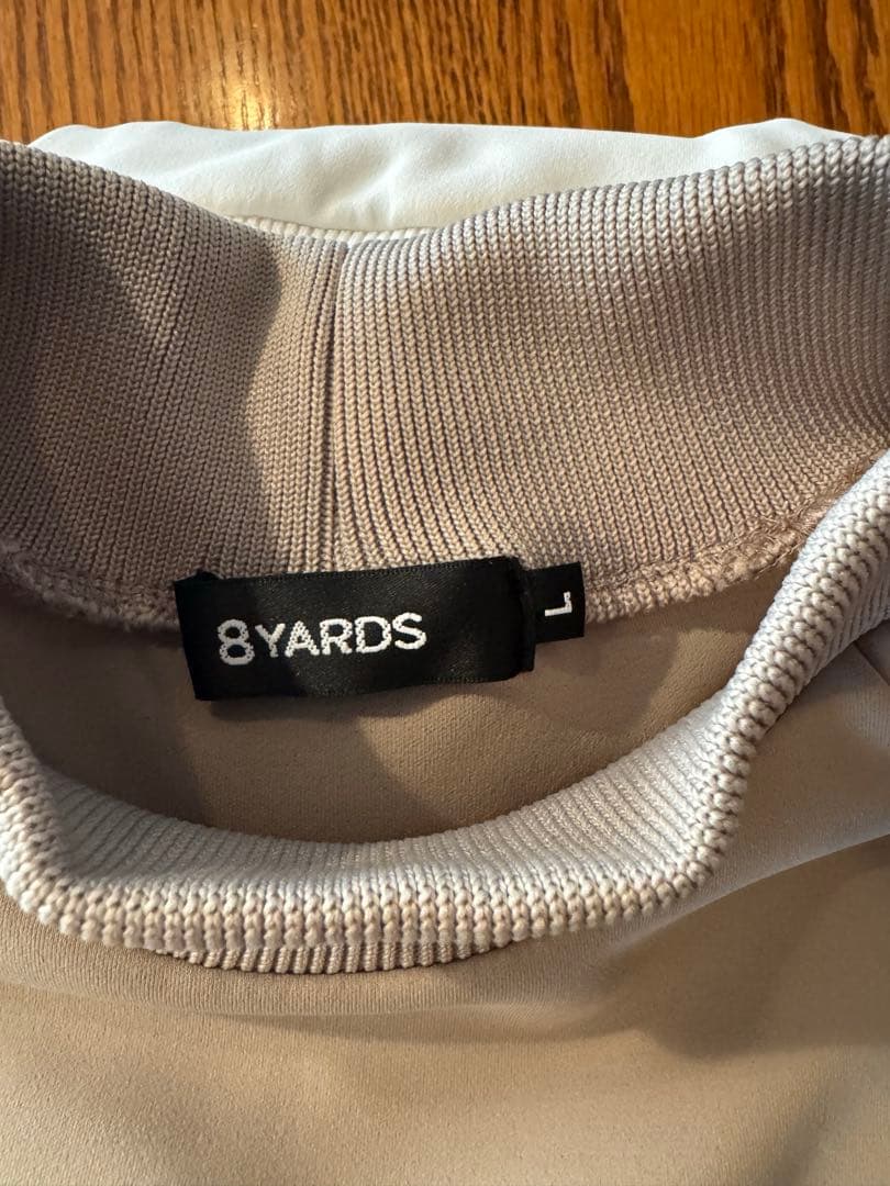 8YARDS ハチヤーズ ゴルフ トレーナー S グレージュ系 ロゴ入り 美品