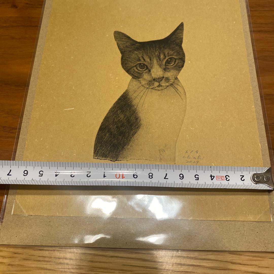 坂本千明さん　猫　紙版画