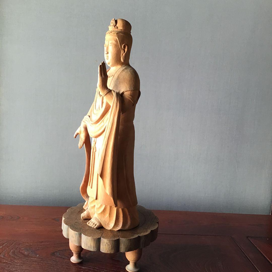 木彫菩薩像　光徳在銘