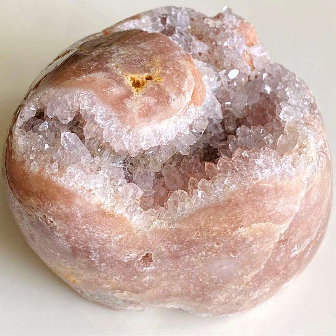 【 天然石 ピンクアメジスト ドゥルージー 原石 ドーム 約670g】