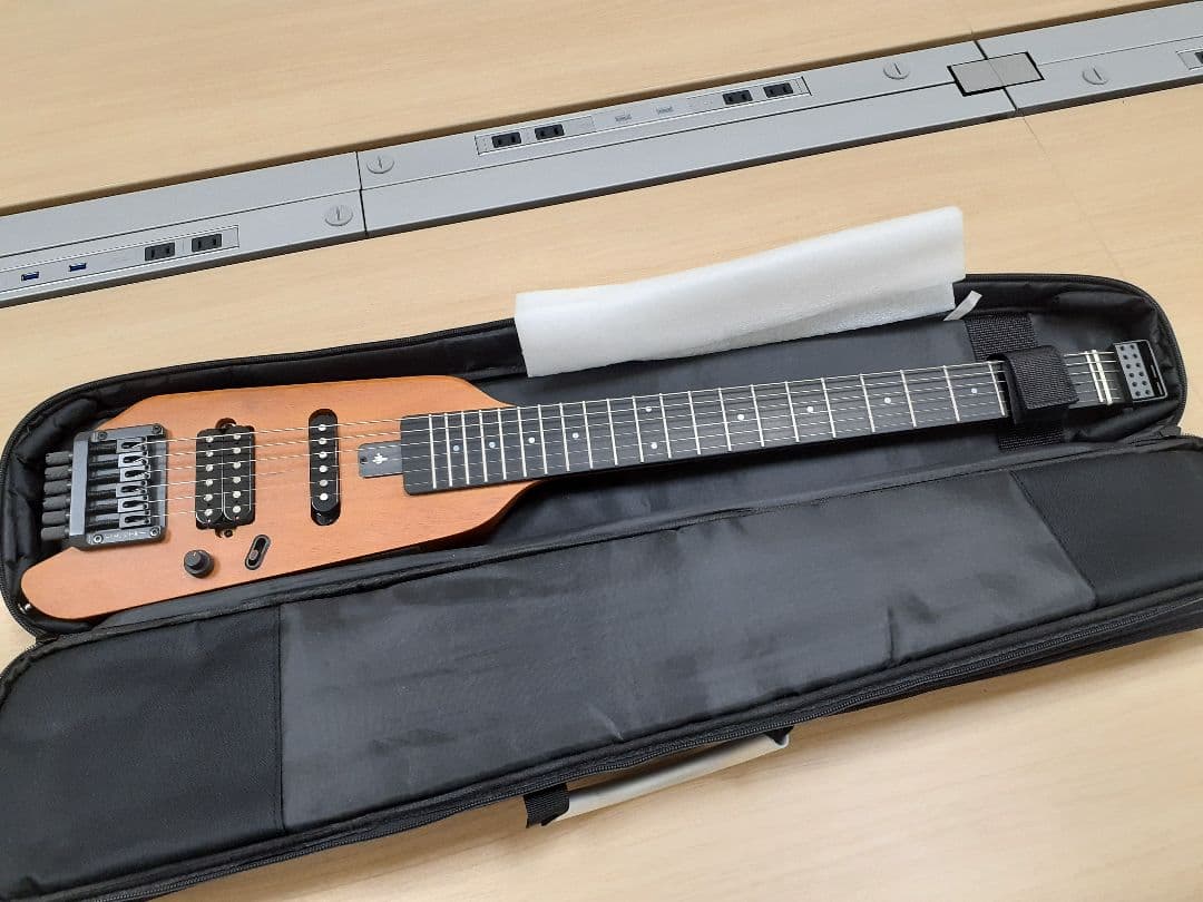 Donner HUSH-X エレキ トラベルギター マホガニ 旅行/出張/練習に