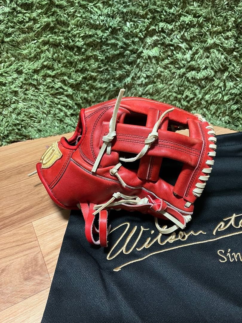 ウィルソンスタッフ デュアル 硬式内野手用DK型 Eオレンジ×キャメル