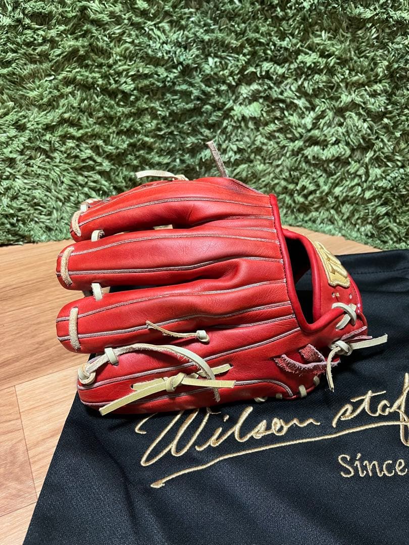 ウィルソンスタッフ デュアル 硬式内野手用DK型 Eオレンジ×キャメル